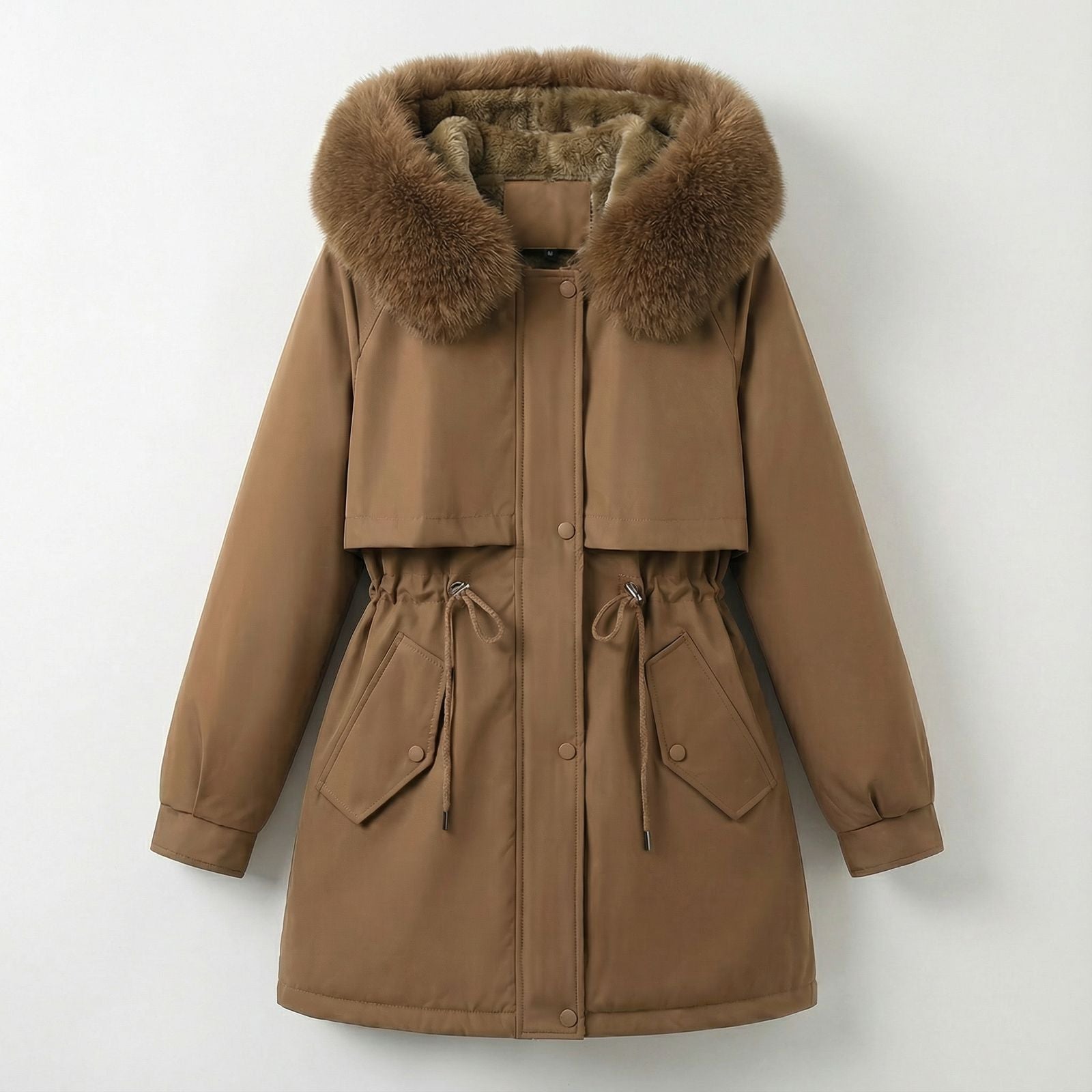 Borealis™ Jacke mit hochwertigem Plüschkragen und strukturierter Passform / Thermische Eleganz für Damen mit Präsenz!