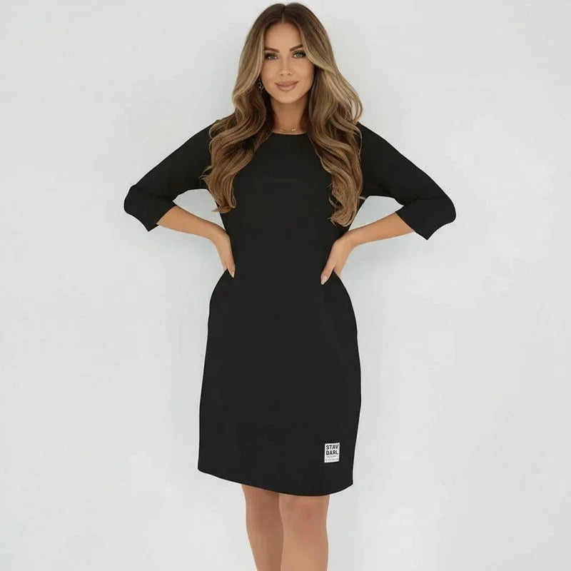 Daily™-Kleid aus Comfort-Strick mit 3/4-Ärmeln / Das elegante Basic, das die Figur vorteilhaft betont, ohne einzuengen!