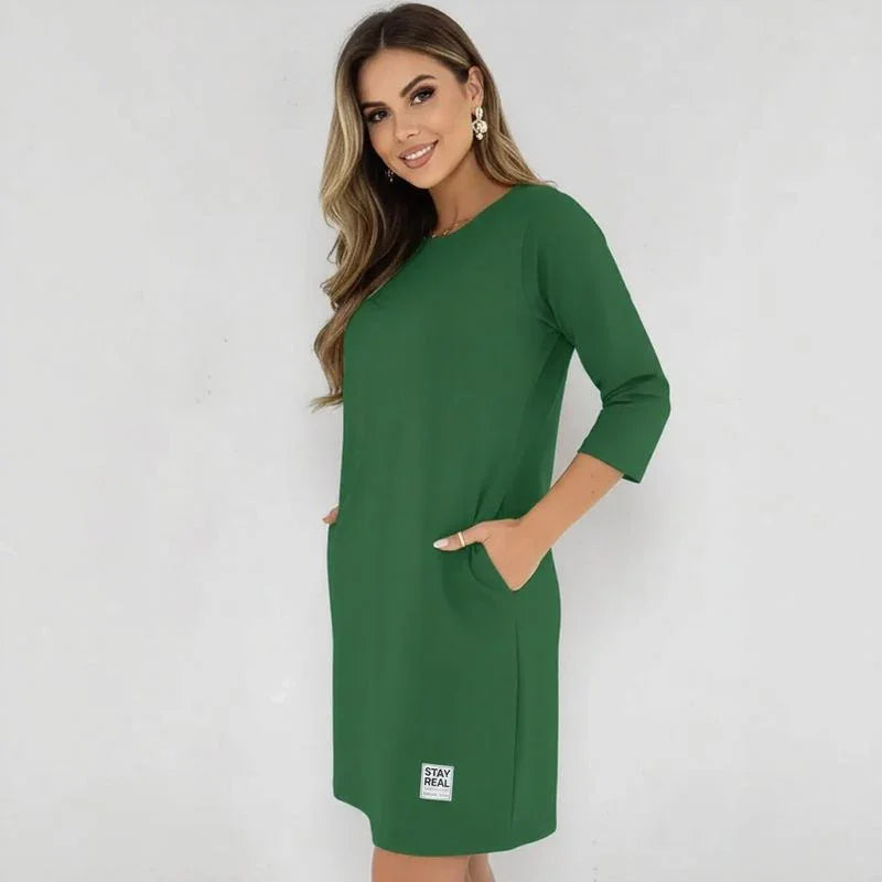 Daily™-Kleid aus Comfort-Strick mit 3/4-Ärmeln / Das elegante Basic, das die Figur vorteilhaft betont, ohne einzuengen!