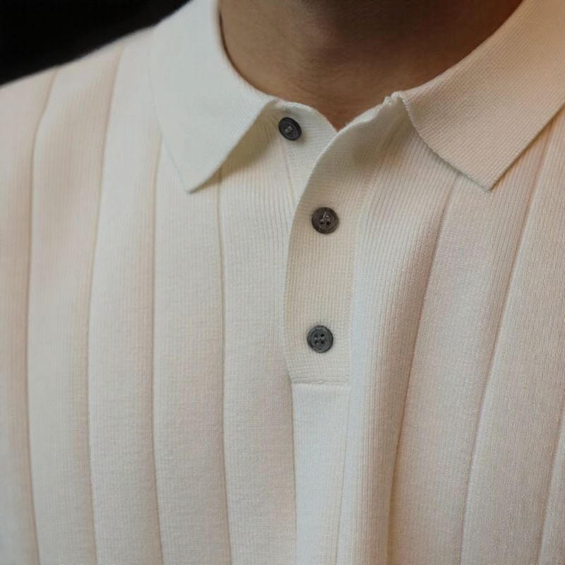 Valenor™ Polohemd aus gerippter Premium-Viskose / Souveräne Eleganz für Männer mit Ausstrahlung