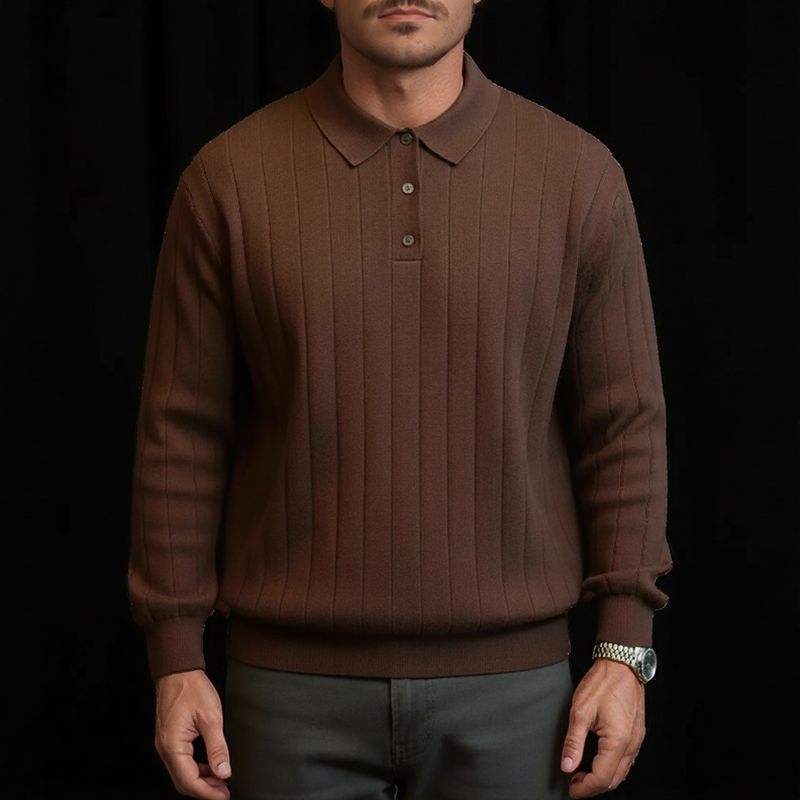 Valenor™ Polohemd aus gerippter Premium-Viskose / Souveräne Eleganz für Männer mit Ausstrahlung