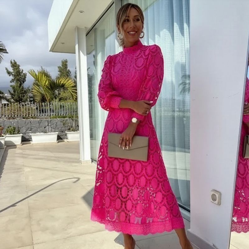 Leonor™-Kleid aus handgefertigter Spitze mit feiner Verarbeitung / Luxuriöse Eleganz mit Haltung und Klasse!