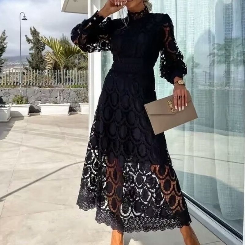 Leonor™-Kleid aus handgefertigter Spitze mit feiner Verarbeitung / Luxuriöse Eleganz mit Haltung und Klasse!