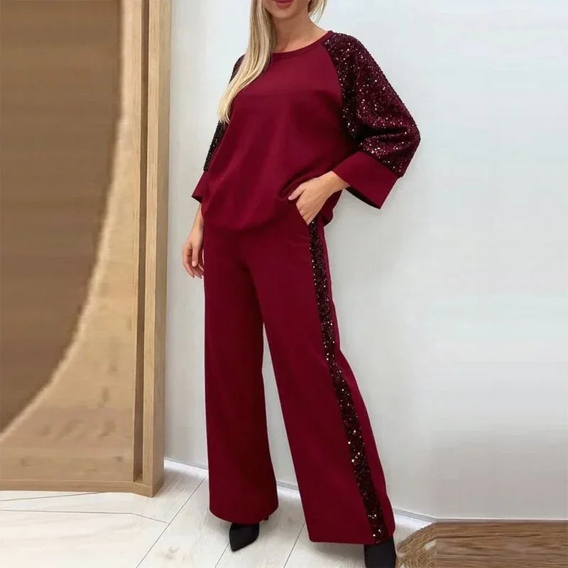 Charlotte™ Set mit Paillettenärmeln und Bequemer Passform / Wärme, Präsenz und Eleganz für Kalte Tage