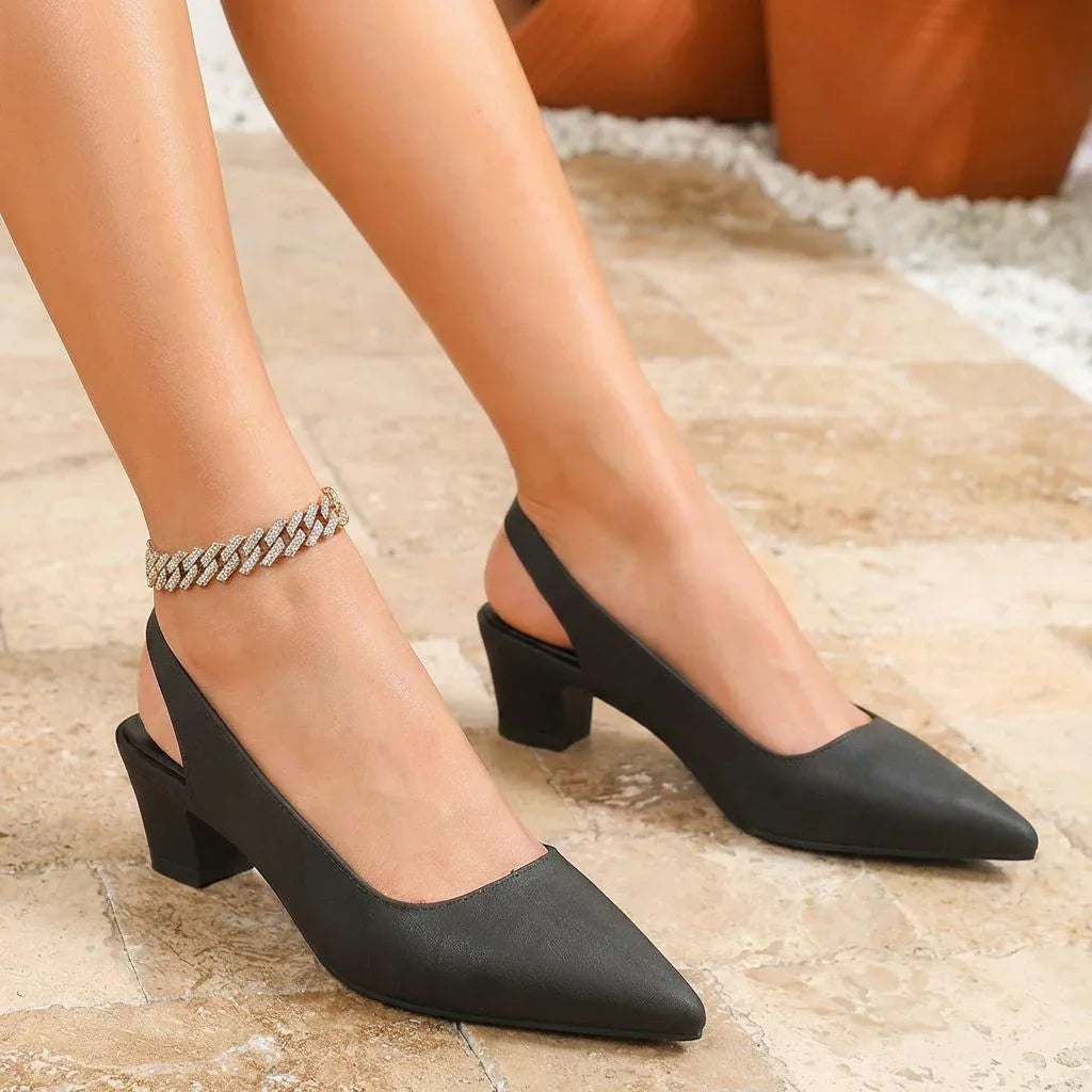 Solenne™ Damen-Lederschuh mit Komfortabsatz