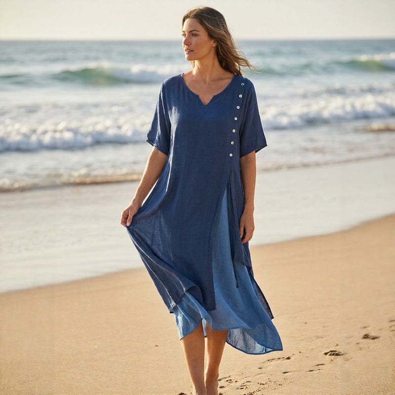 Premium Viskose Miami™ Kleid mit Stilvollem Seitenschlitz