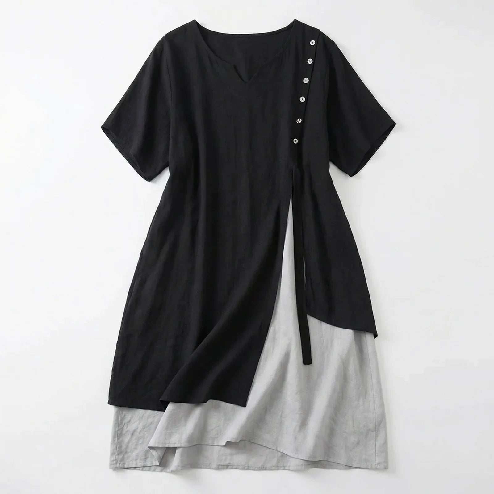 Premium Viskose Miami™ Kleid mit Stilvollem Seitenschlitz