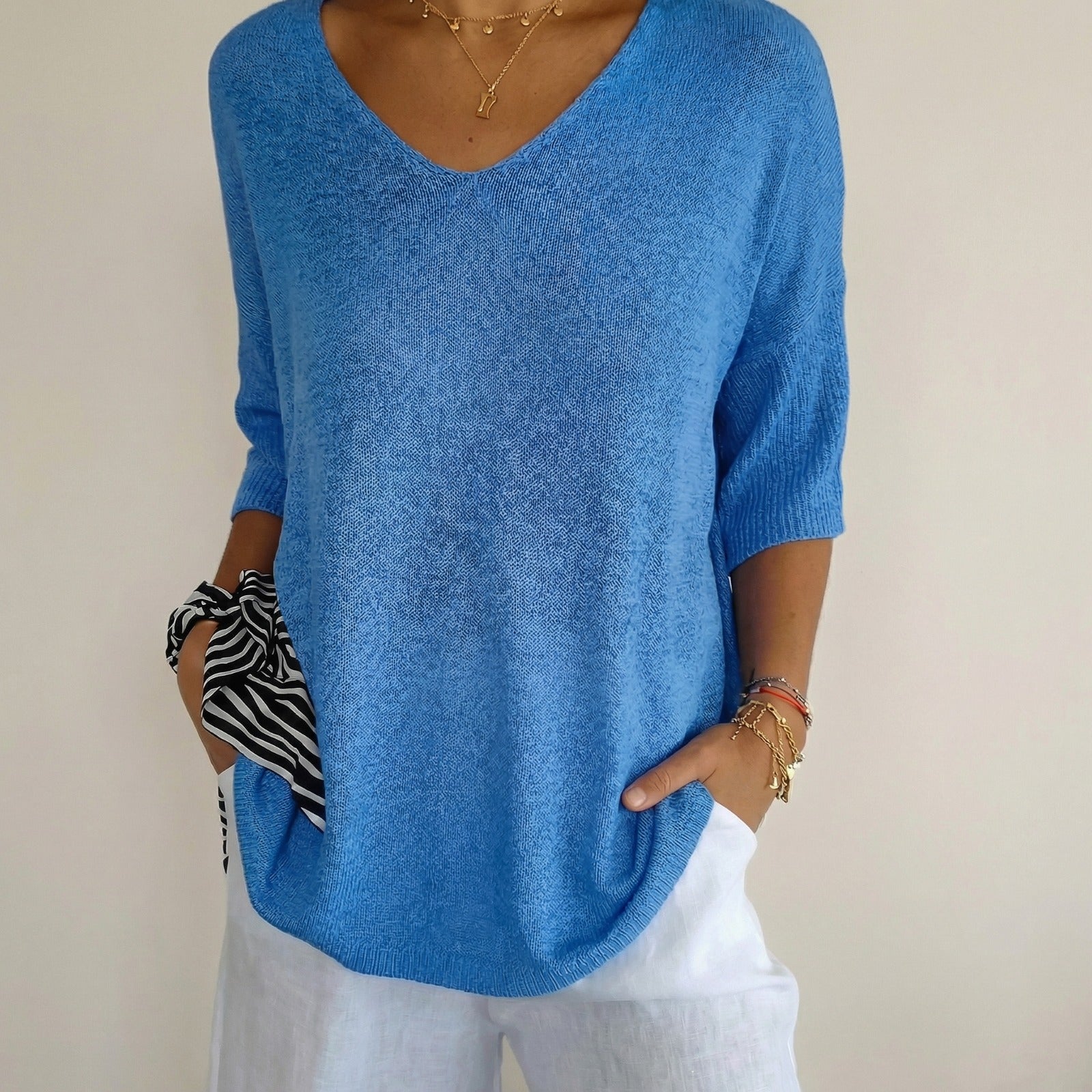 Carmim™ Bluse aus weichem Strick mit strukturierter Masche