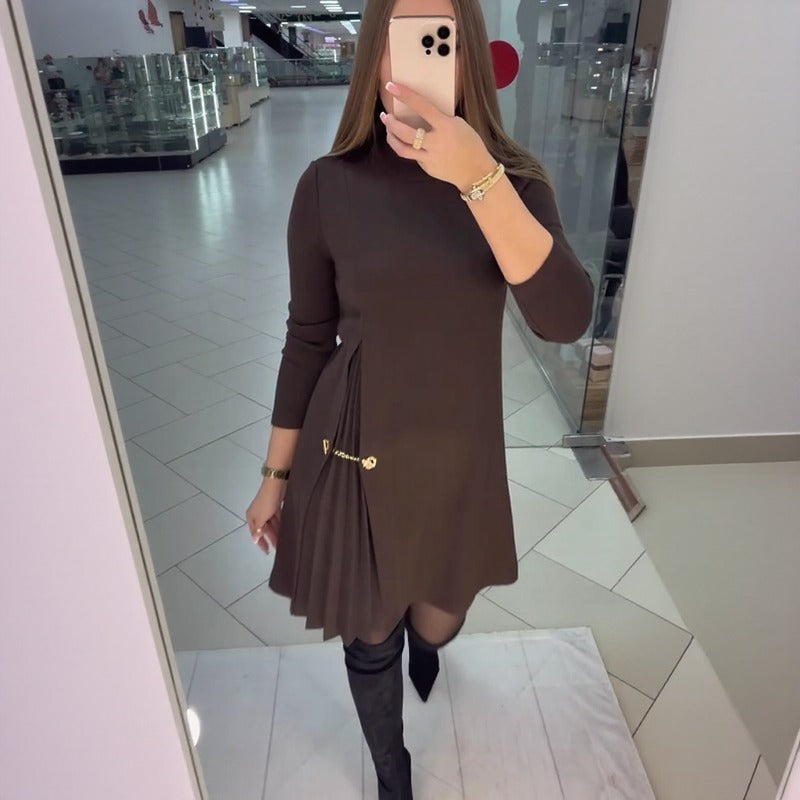 Genua™ Kleid mit skulpturalem Plissee-Cut-out