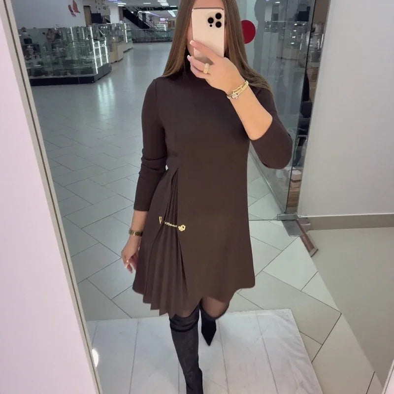 Genua™ Kleid mit skulpturalem Plissee-Cut-out