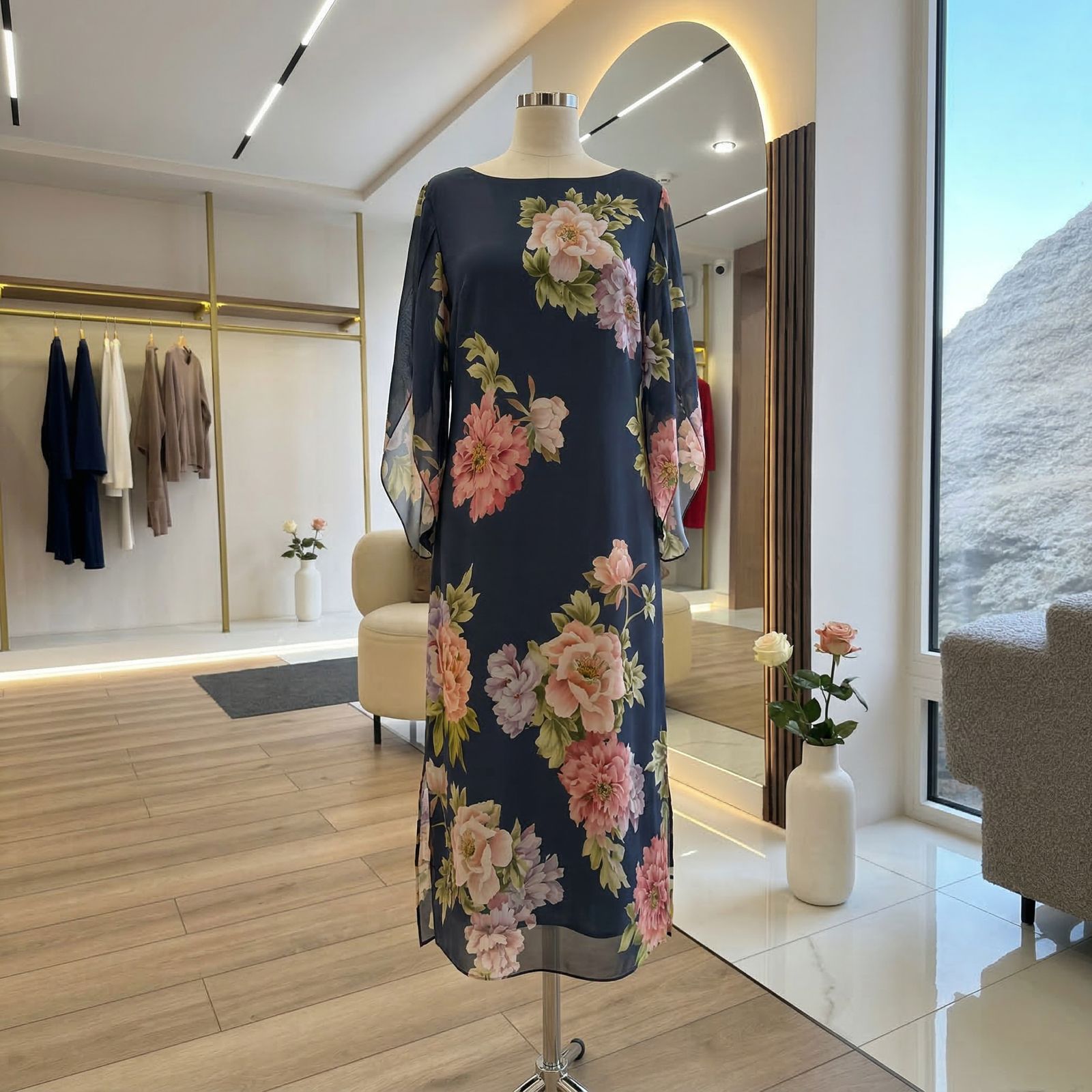 Isabel™ Maxikleid aus Premium-Viskose mit floralem Print