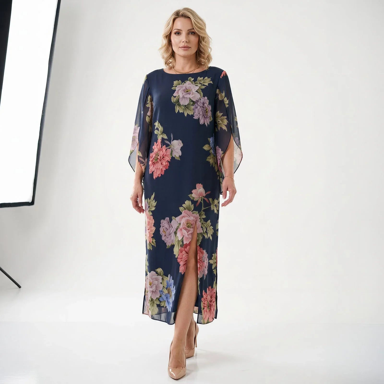 Isabel™ Maxikleid aus Premium-Viskose mit floralem Print