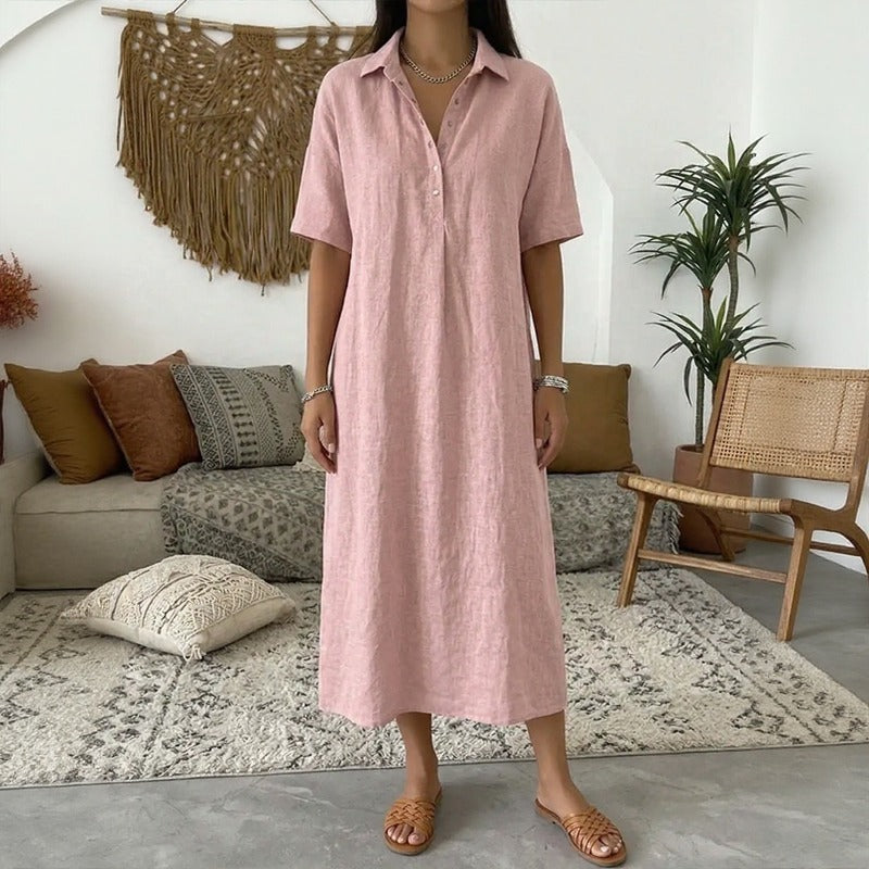 Bianca™ Kleid mit Klassischem Kragen und Knöpfen Vorne