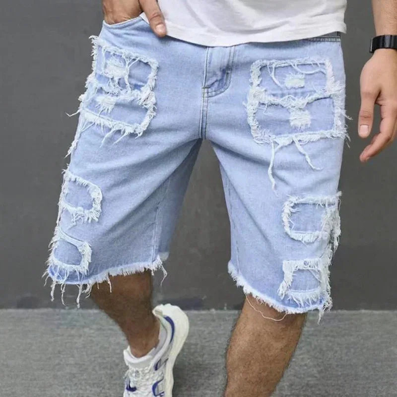 Denver™ Jeans-Shorts mit modernen Rissen und lässigem Stil