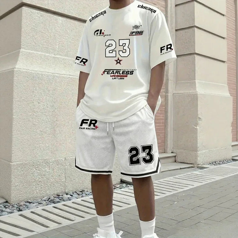 Magnus™ Set mit Jersey-T-Shirt und Shorts, sportlich & vom Motorsport inspiriert