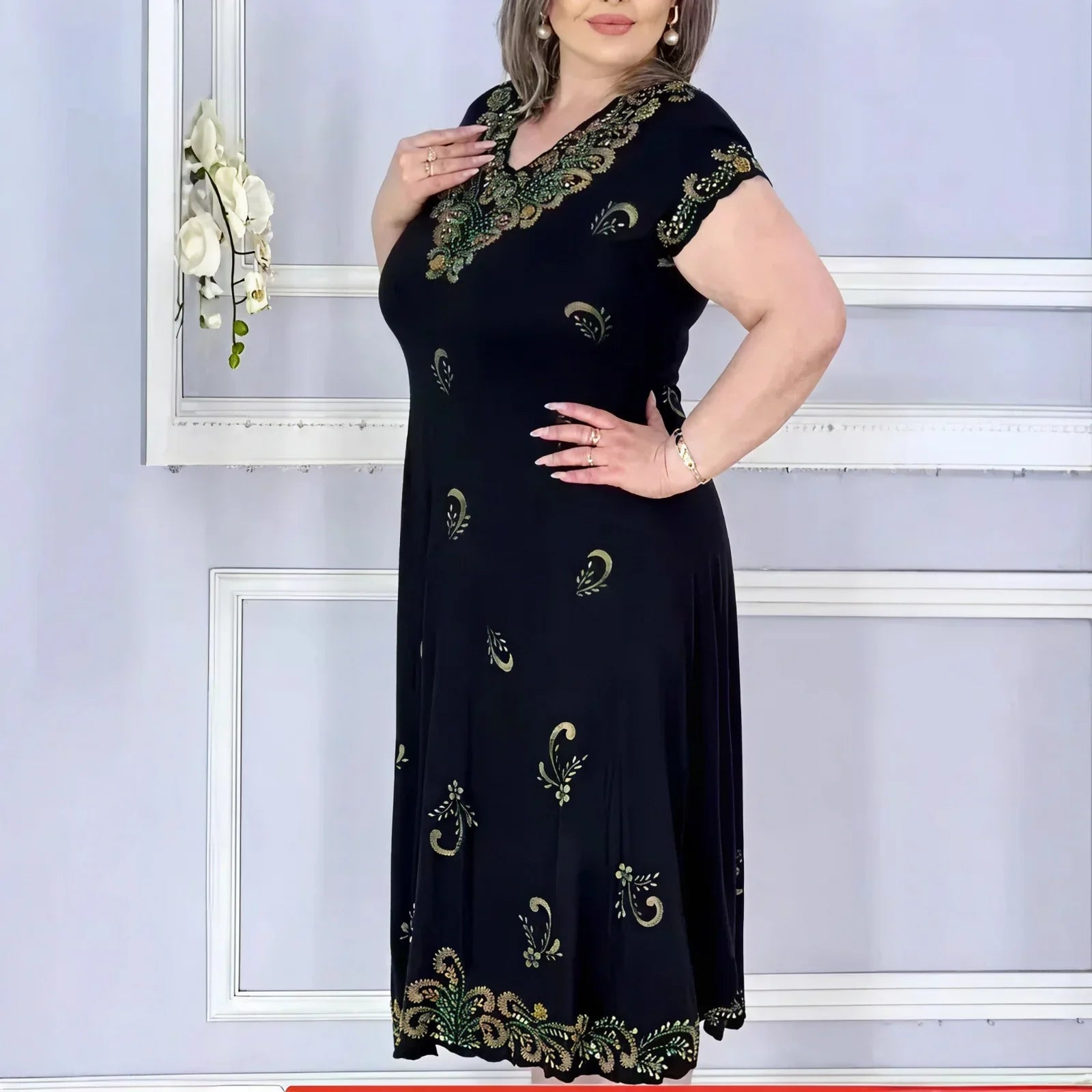 Aurelis™-Kleid mit Zierstickereien und Perfekter Passform
