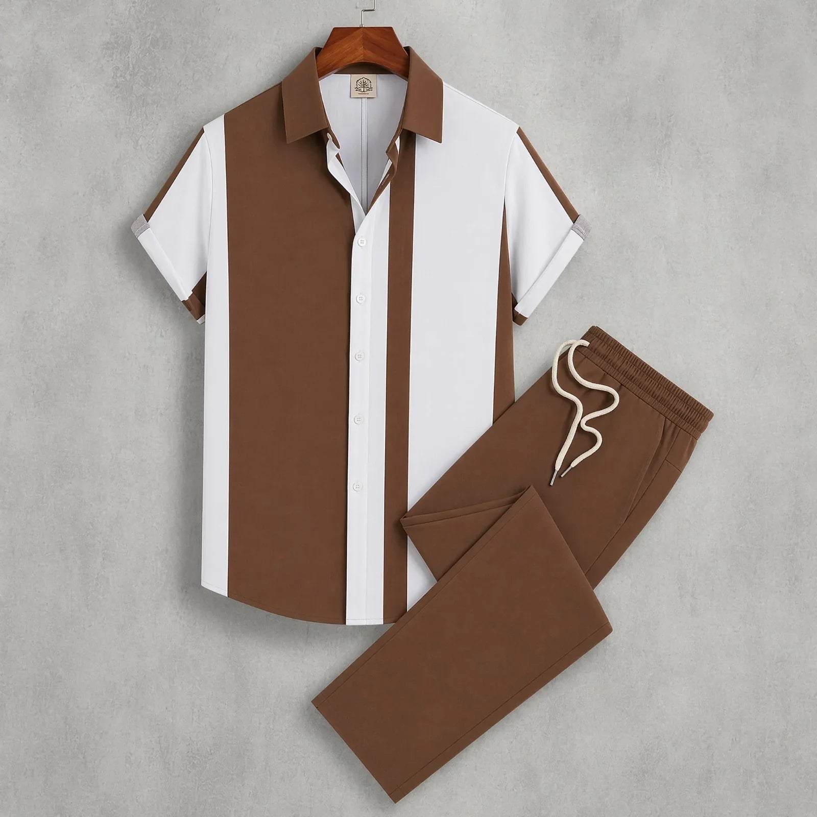 Dionysos™ Set mit asymmetrischen Streifen und Hose mit elastischem Bund