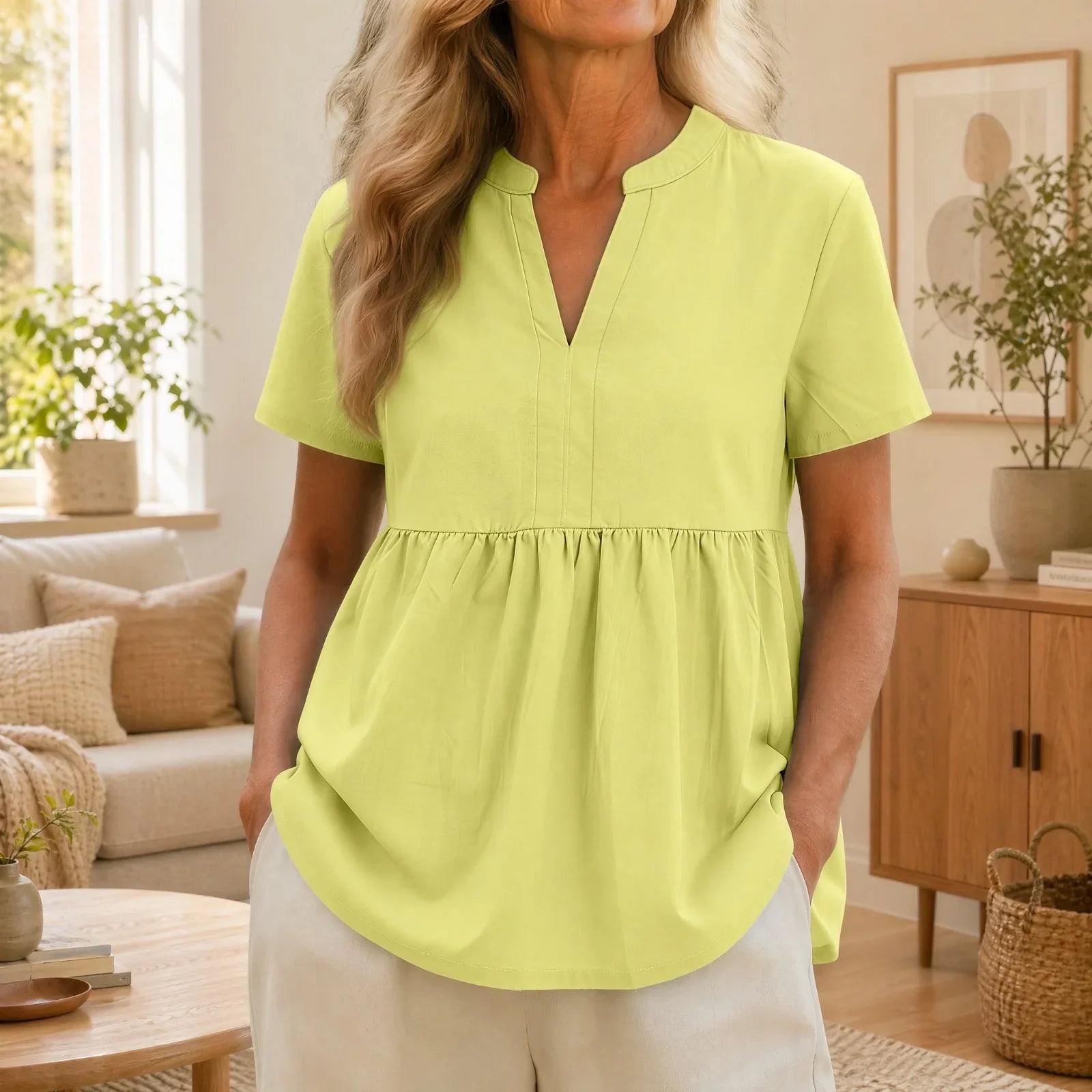 Laura™ Bluse mit Kragen und weichem Griff