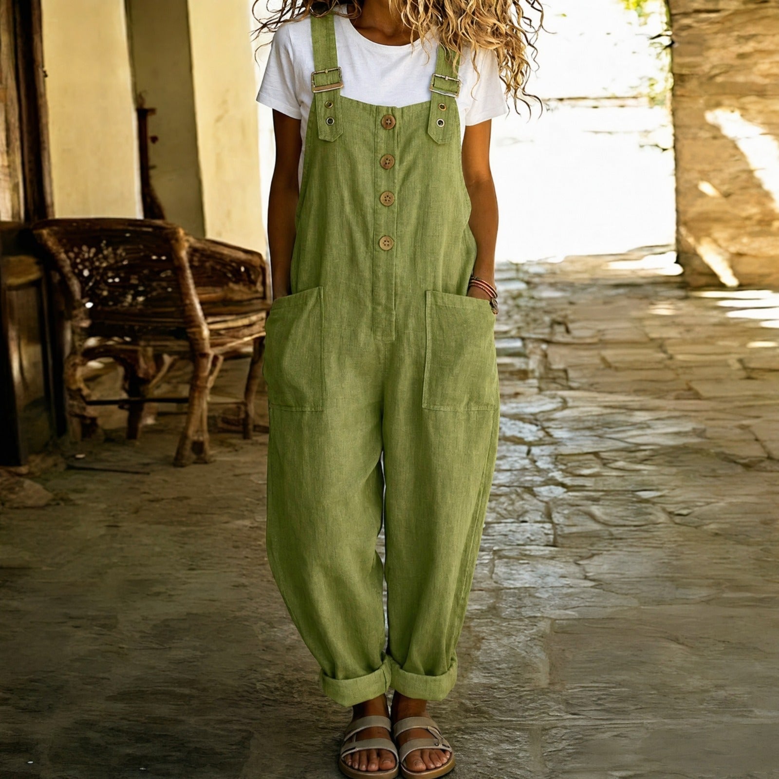 Tau™ Latzhosen-Stil Jumpsuit mit funktionalen Taschen
