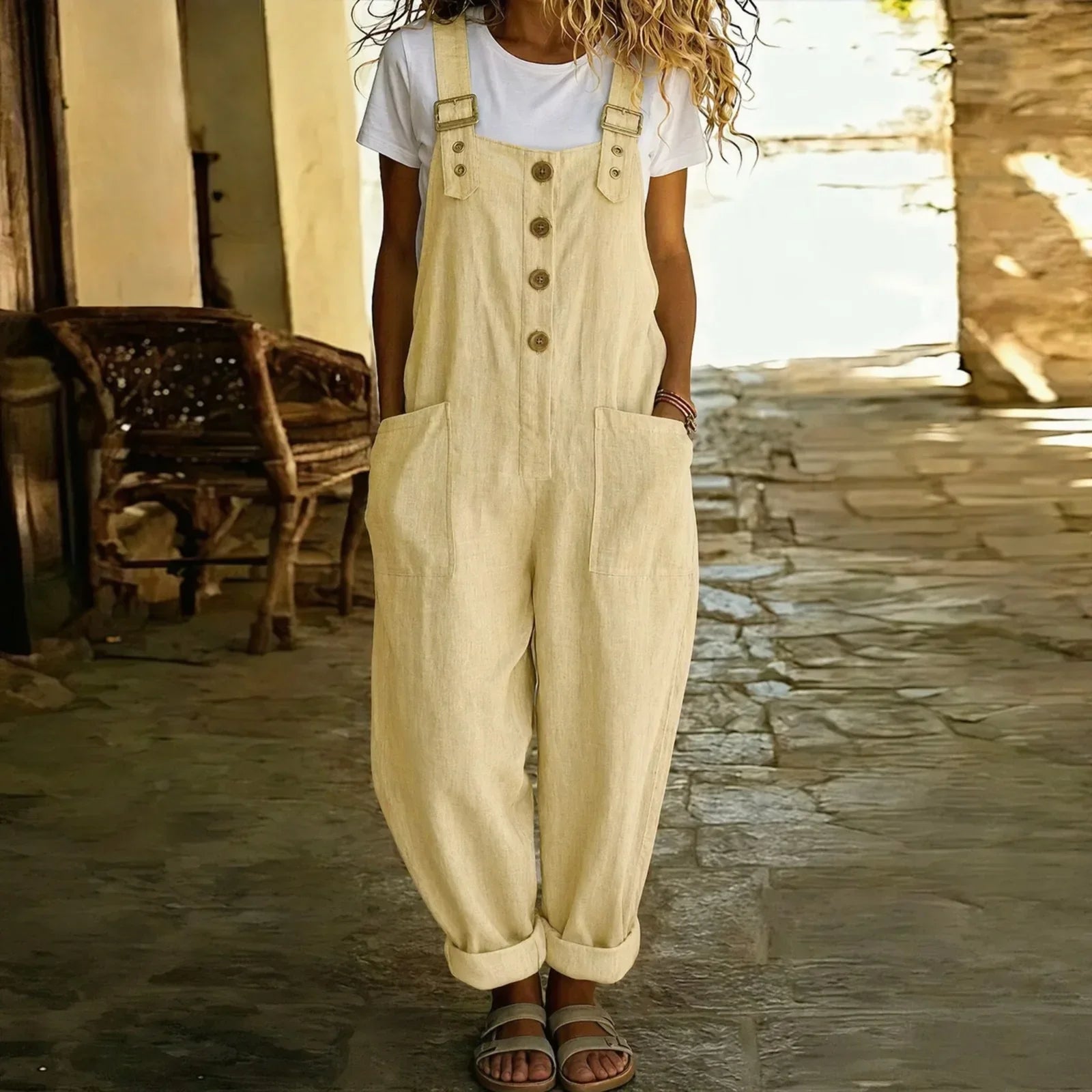 Tau™ Latzhosen-Stil Jumpsuit mit funktionalen Taschen