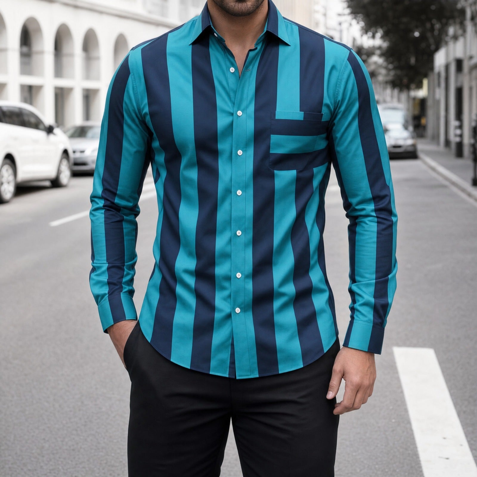 Titan™ Langarmhemd mit Kontrastdetails