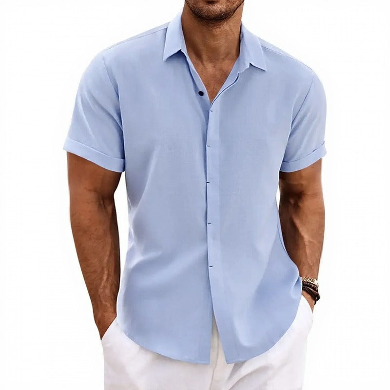 Arvian™-Hemd aus Baumwoll-Leinen im Lässig-Eleganten Stil