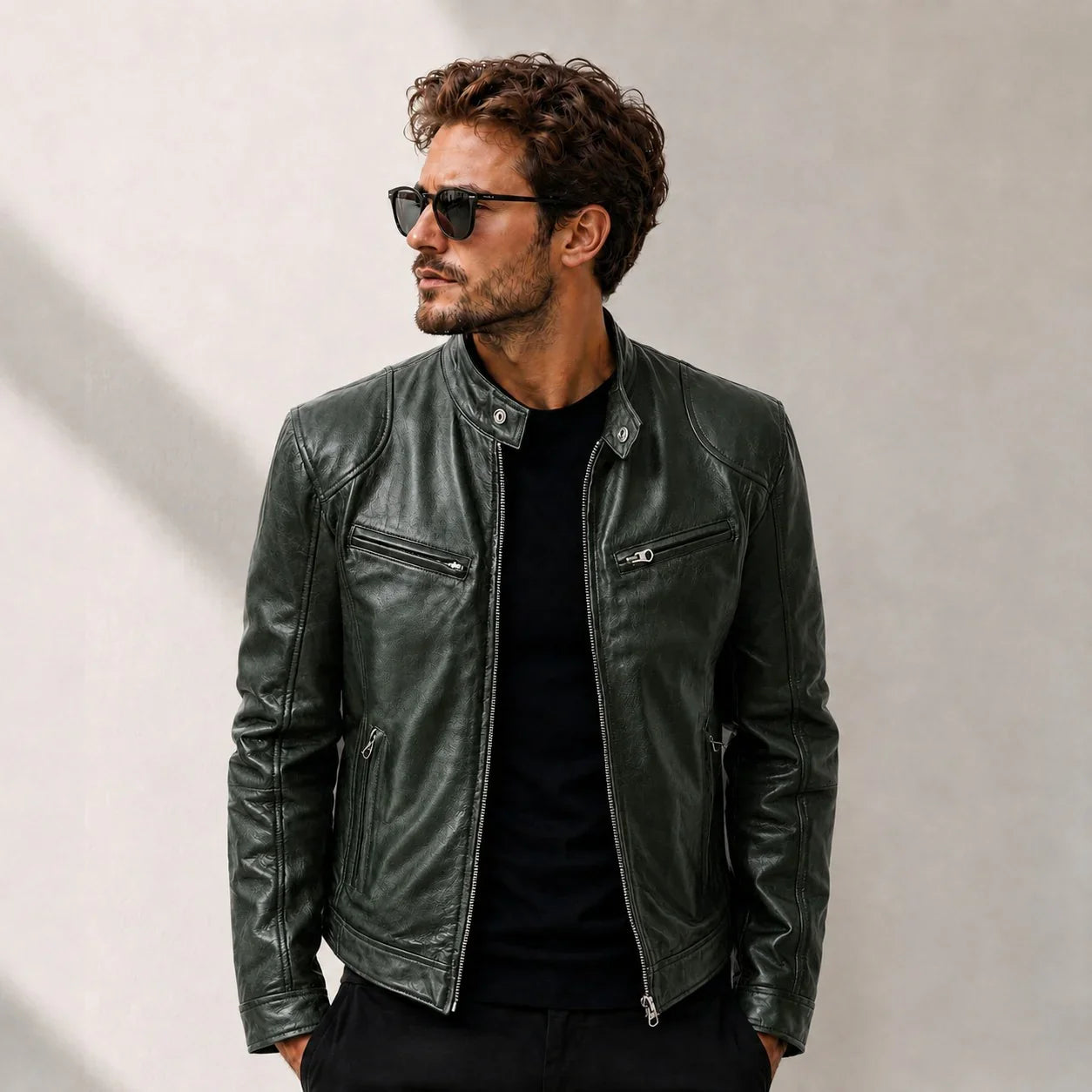 Yakuza™ Jacke aus Premium Leder mit Minimalistischem, Zeitlosem Design