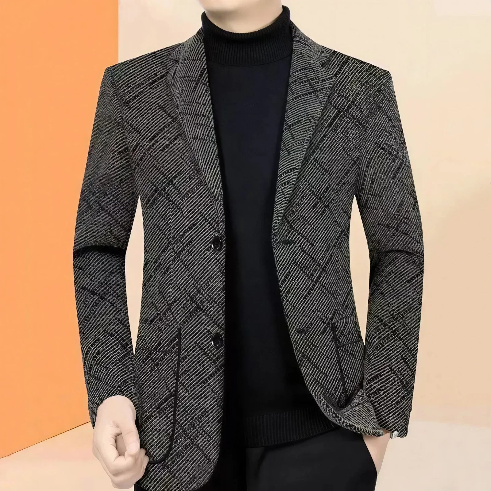 Salzburg™ Blazer mit Strukturierter Webung und Geometrischer Musterung