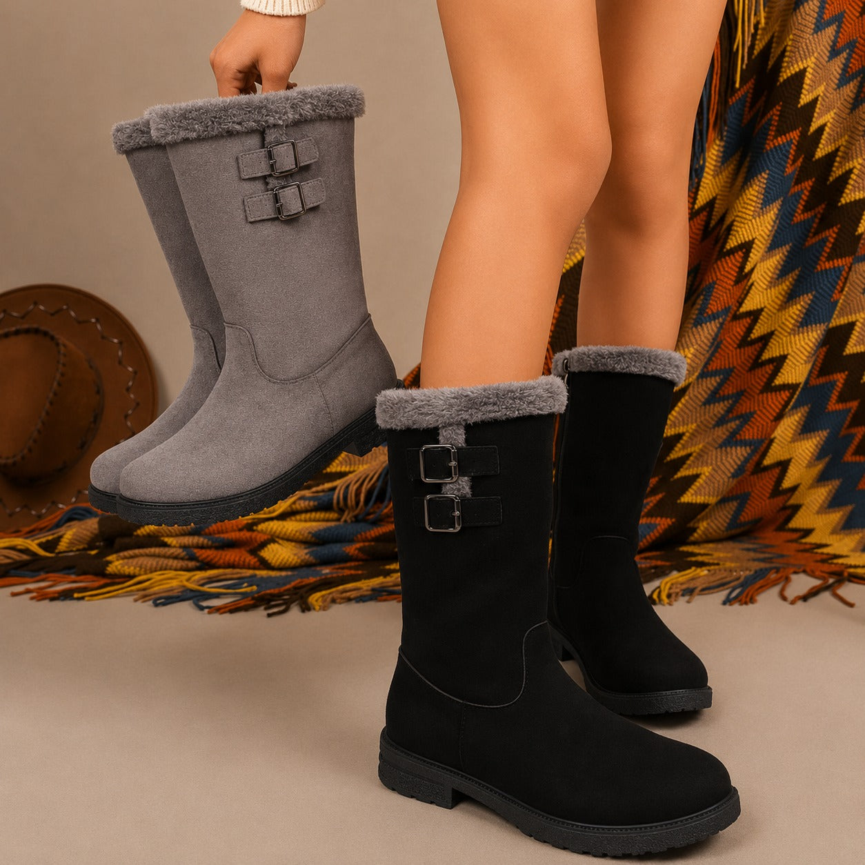 Genevieve™ Stiefel mit Gepolstertem Innenfutter und Mittelhohem Schaft