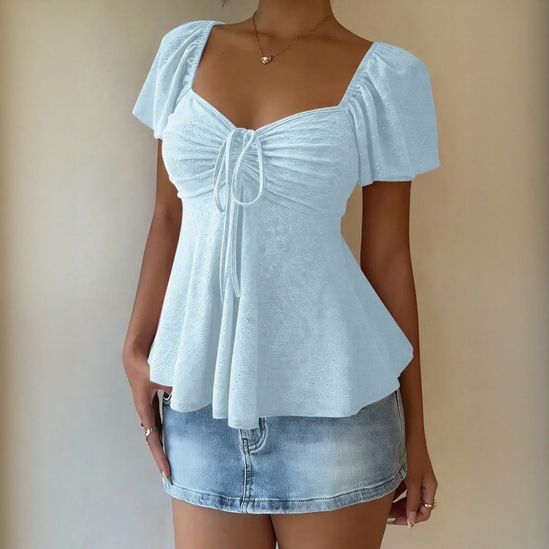 Fiorelle™ Bluse Mit Zartem Raffdetail und Leichtem Fall