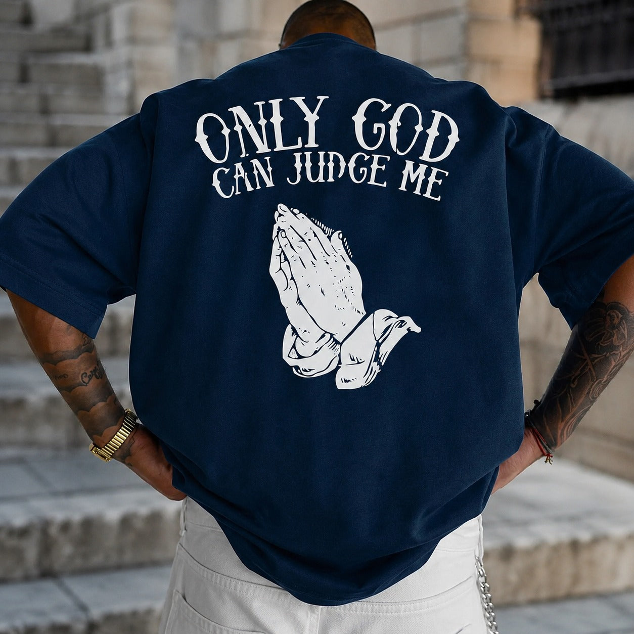Caleb™ T-Shirt mit Streetwear-Style und Rückenprint