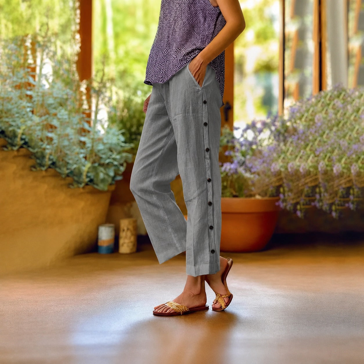 Ella™ Culotte-Hose mit Stilvollen Seitlichen Akzenten