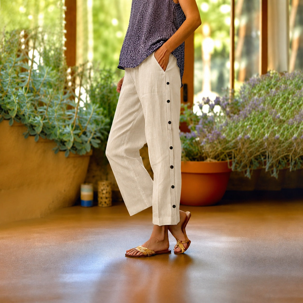 Ella™ Culotte-Hose mit Stilvollen Seitlichen Akzenten