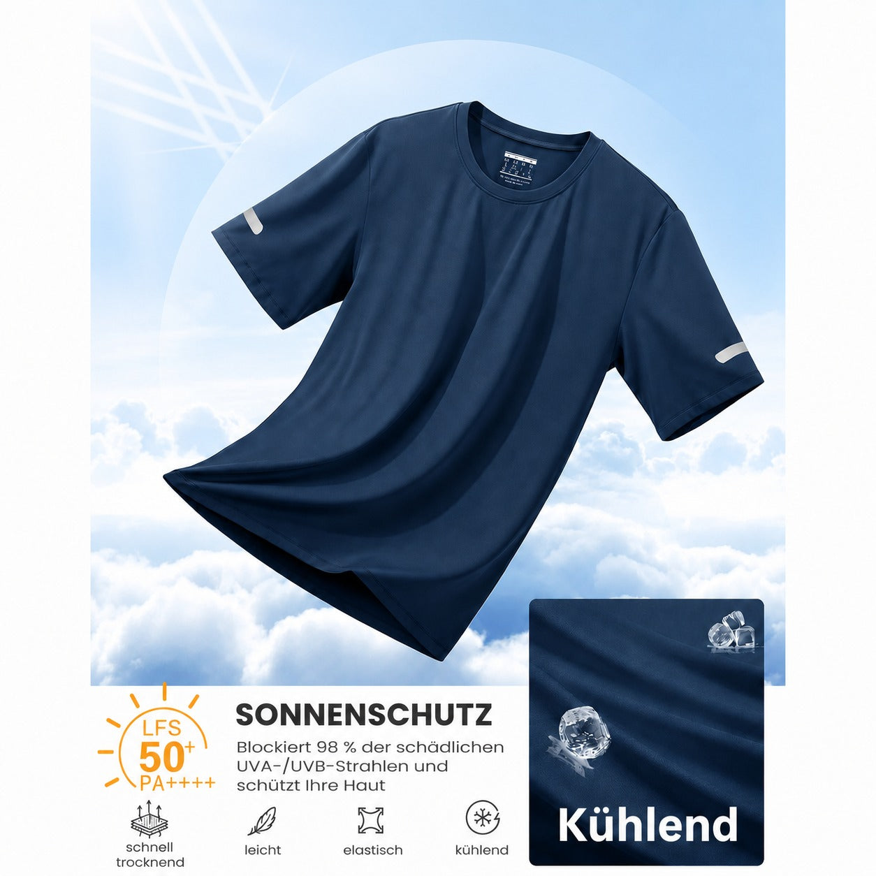Falken™ Shirt mit UPF 50+ Sonnenschutz und DryFit-Technologie