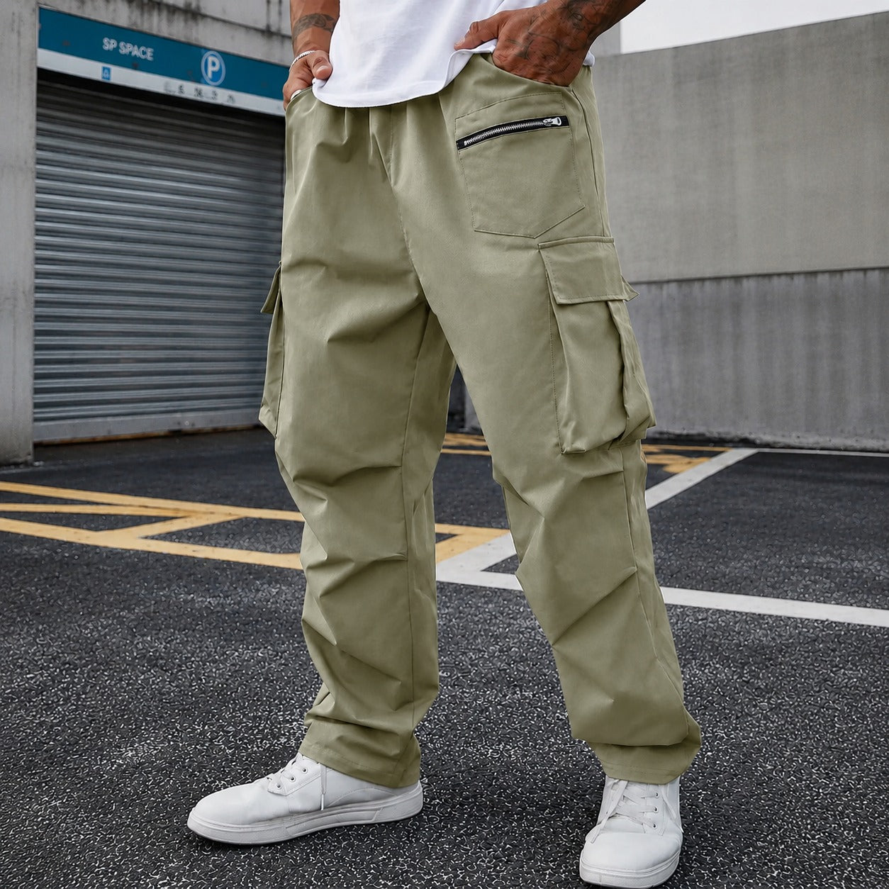 Cargohose Orsen™ mit elastischem Bund, Pattentaschen und lockerem Schnitt