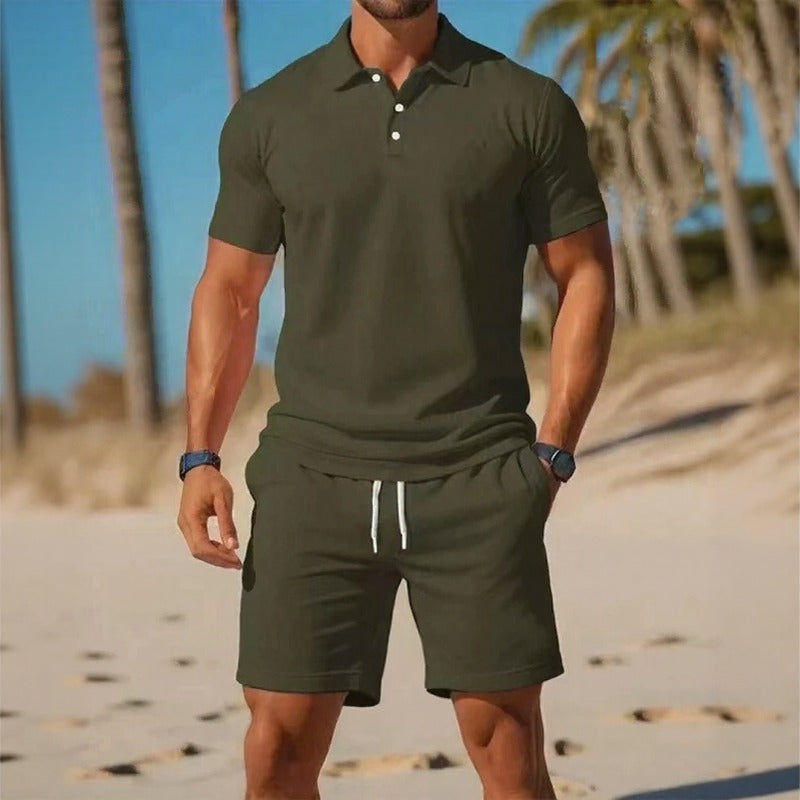 Matteo™ Set Mit Poloshirt Und Shorts Mit Verstellbarem Bund
