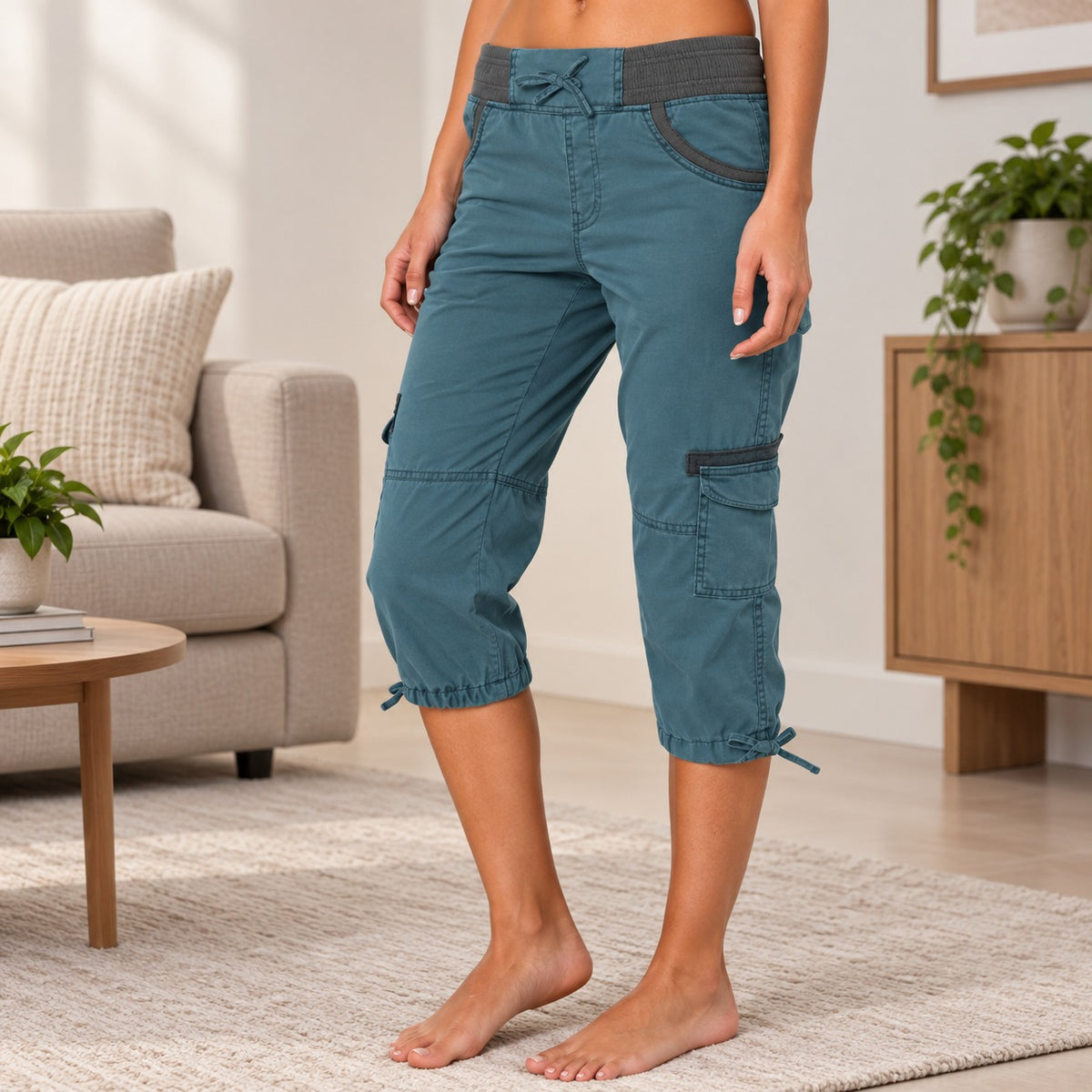 Caprihose Heide™ mit breitem Bund und seitlichen Pattentaschen