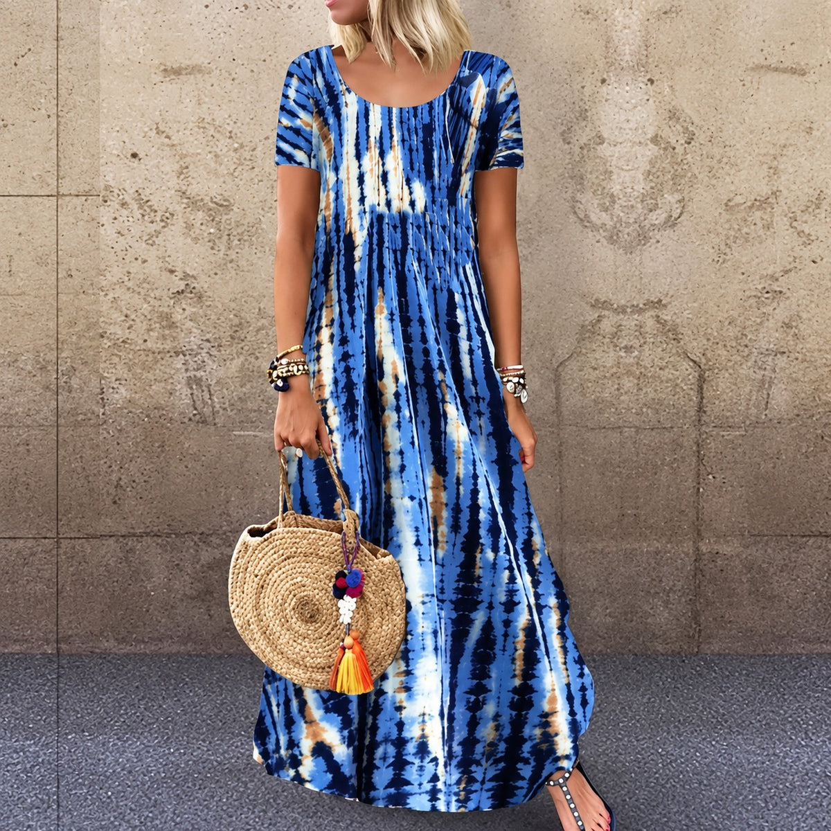 Maxikleid Talissa™ mit Batikmuster und Lockerem Schnitt