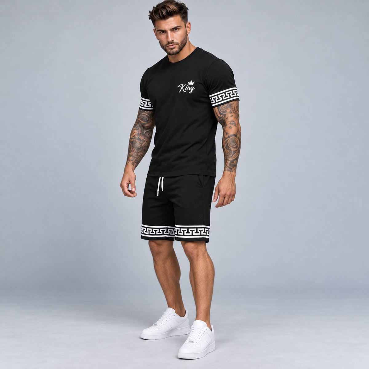 King™ Set aus T-Shirt und Shorts aus leichtem, bequemem Stoff