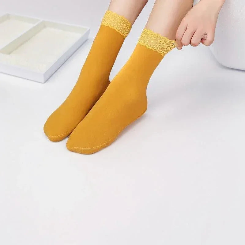 Set mit 10 Paar Kopenhagen™ - Socken / Weich im Griff und mit Glamourösem Spitzenbesatz!