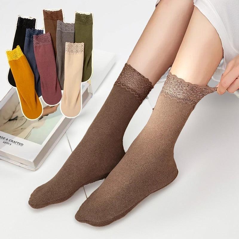 Set mit 10 Paar Kopenhagen™ - Socken / Weich im Griff und mit Glamourösem Spitzenbesatz!