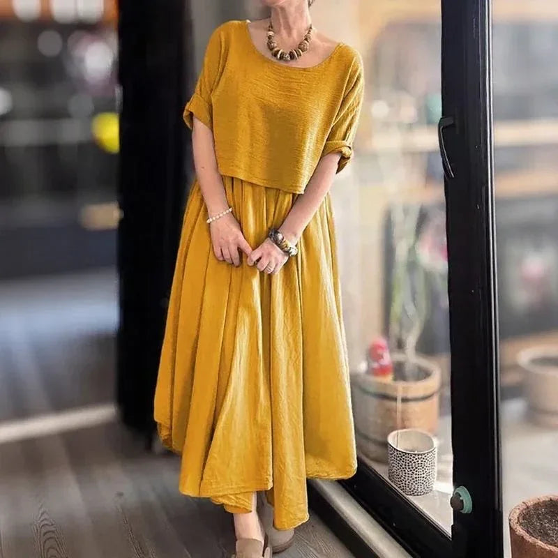 Morocco™ Baumwoll-Leinen-Set im Lagenlook / Zweiteilig, Charme, der Grenzen überschreitet!