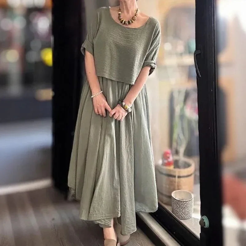 Morocco™ Baumwoll-Leinen-Set im Lagenlook / Zweiteilig, Charme, der Grenzen überschreitet!