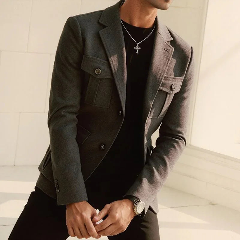 Lauritz™ Blazer mit Klassischem Revers, Faden für Faden Gewebt mit Präziser Schneiderkunst / Der Stille Luxus der Italienischen Mode