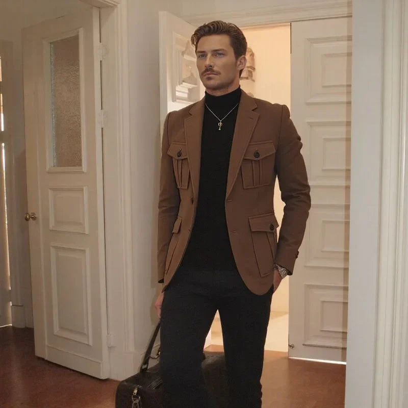 Lauritz™ Blazer mit Klassischem Revers, Faden für Faden Gewebt mit Präziser Schneiderkunst / Der Stille Luxus der Italienischen Mode