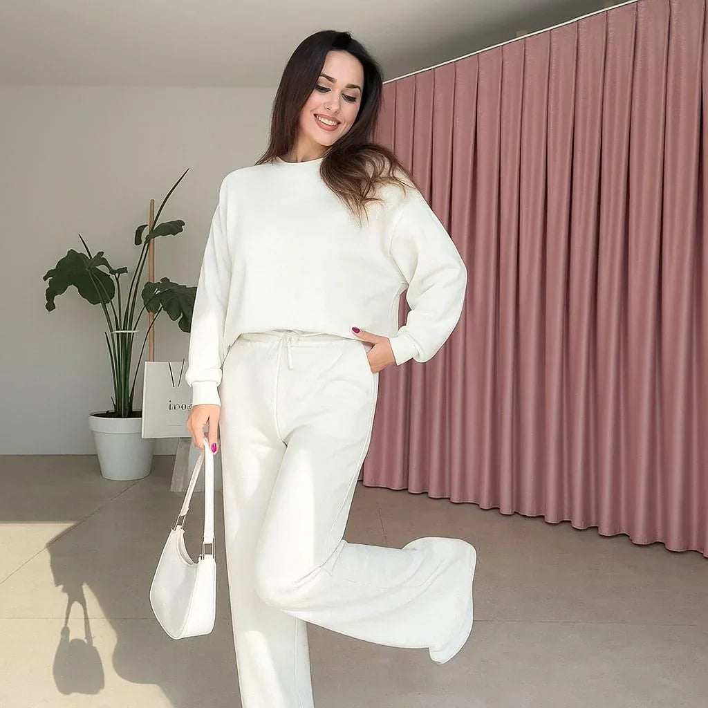 Beauty™ Sweatshirt-Set aus weichem Stoff mit samtiger Oberfläche / Anspruchsvoller Minimalismus für den Alltag!