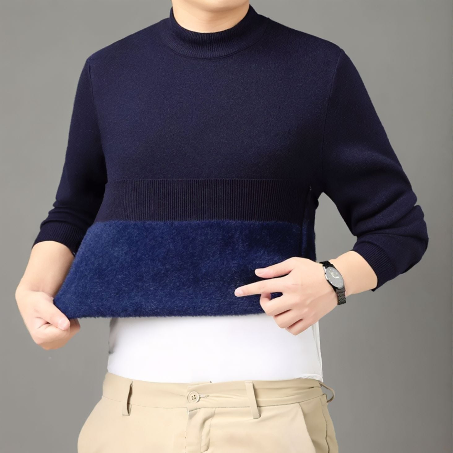 Everest™ Pullover mit hochwertigem Fleecefutter und hohem Kragen / Raffinierte Wärme mit maximalem Komfort, selbst an den kältesten Tagen!