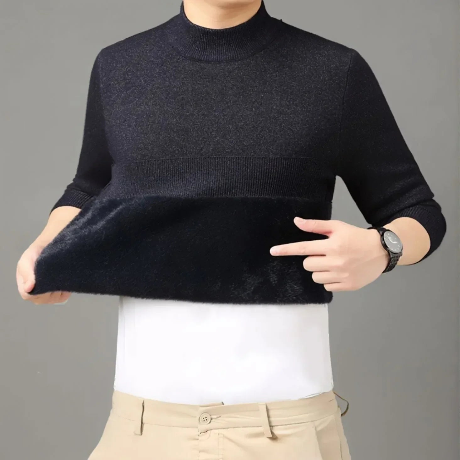 Everest™ Pullover mit hochwertigem Fleecefutter und hohem Kragen / Raffinierte Wärme mit maximalem Komfort, selbst an den kältesten Tagen!