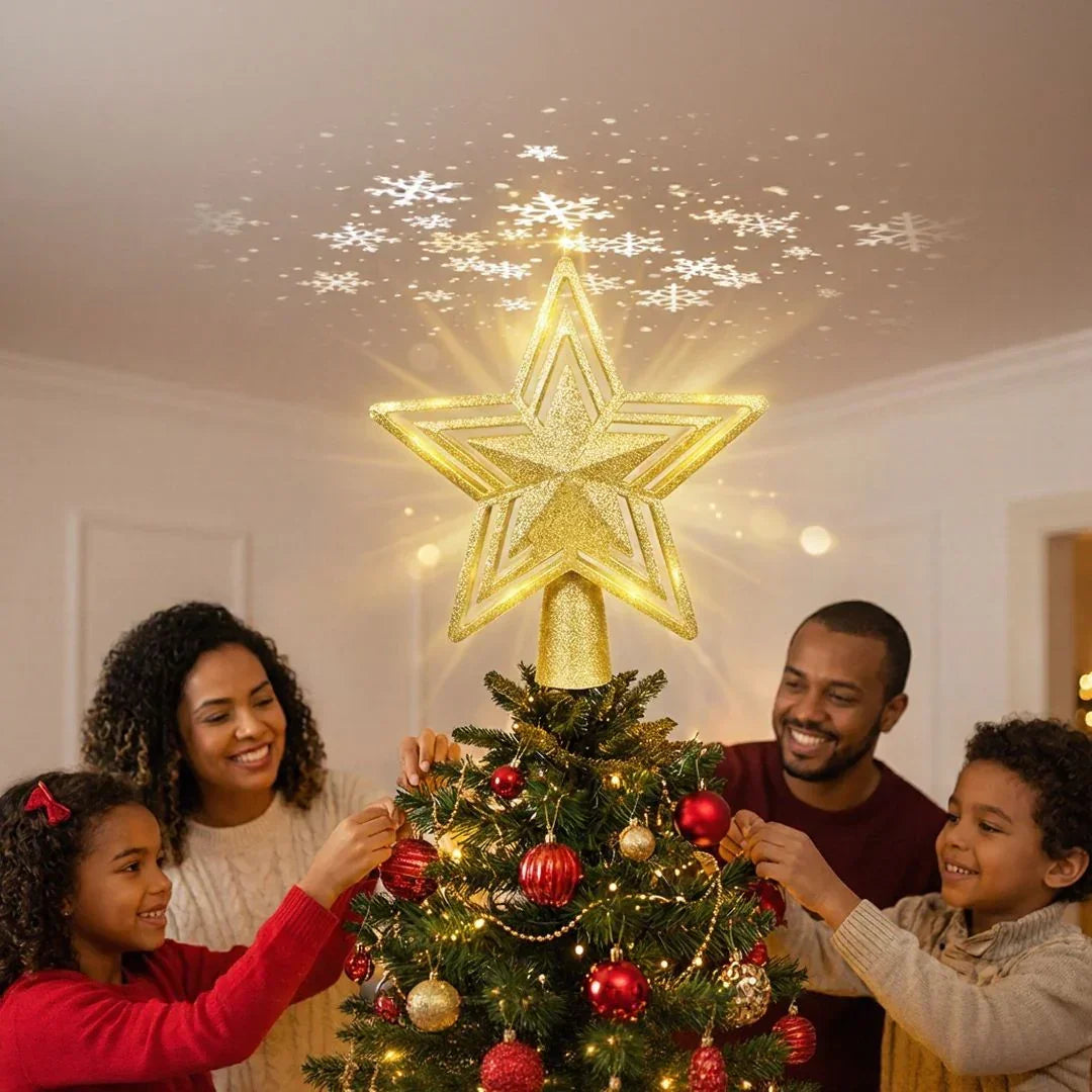 Weihnachtsprojektor für die Spitze des Weihnachtsbaums / Bringen Sie Weihnachtsstimmung in Ihr Zuhause!
