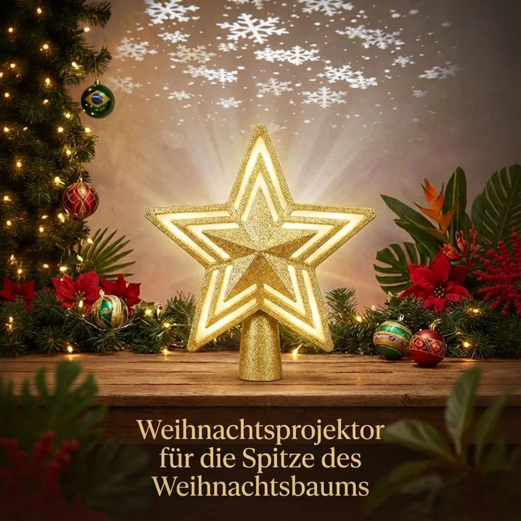 Weihnachtsprojektor für die Spitze des Weihnachtsbaums / Bringen Sie Weihnachtsstimmung in Ihr Zuhause!
